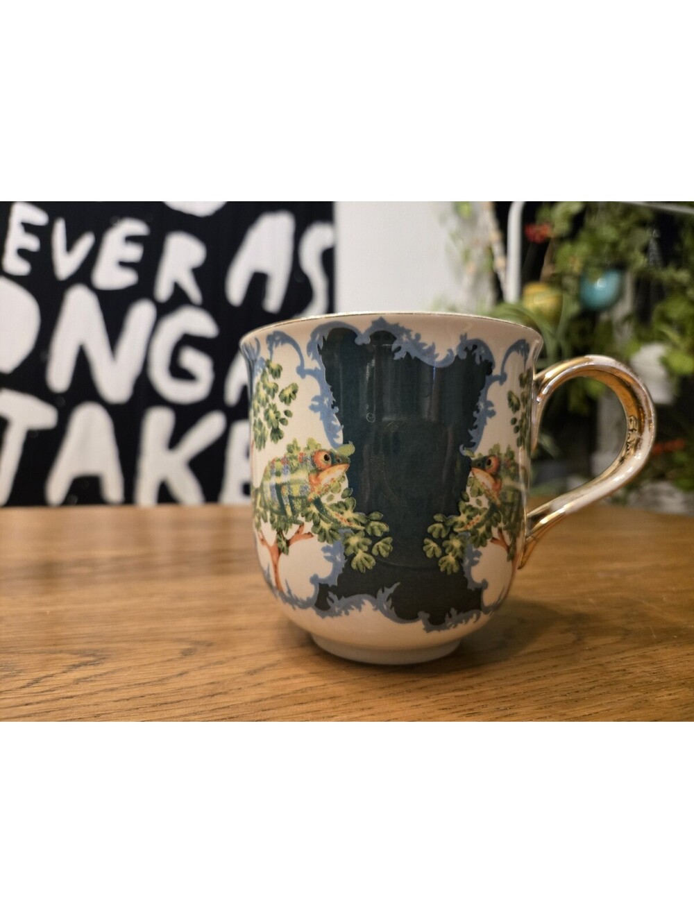 Lou Rota Exclusively For Anthropologie Monogram Coffee Cup Chameleon C